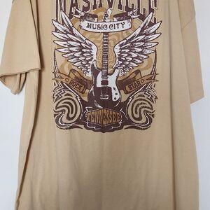 Nashville Music City Graphic Tee - Tan